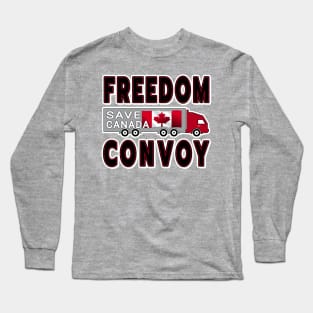 FREEDOM CONVOY TO OTTAWA CANADA JANUARY 29 2022 BLACK LETTERS Long Sleeve T-Shirt